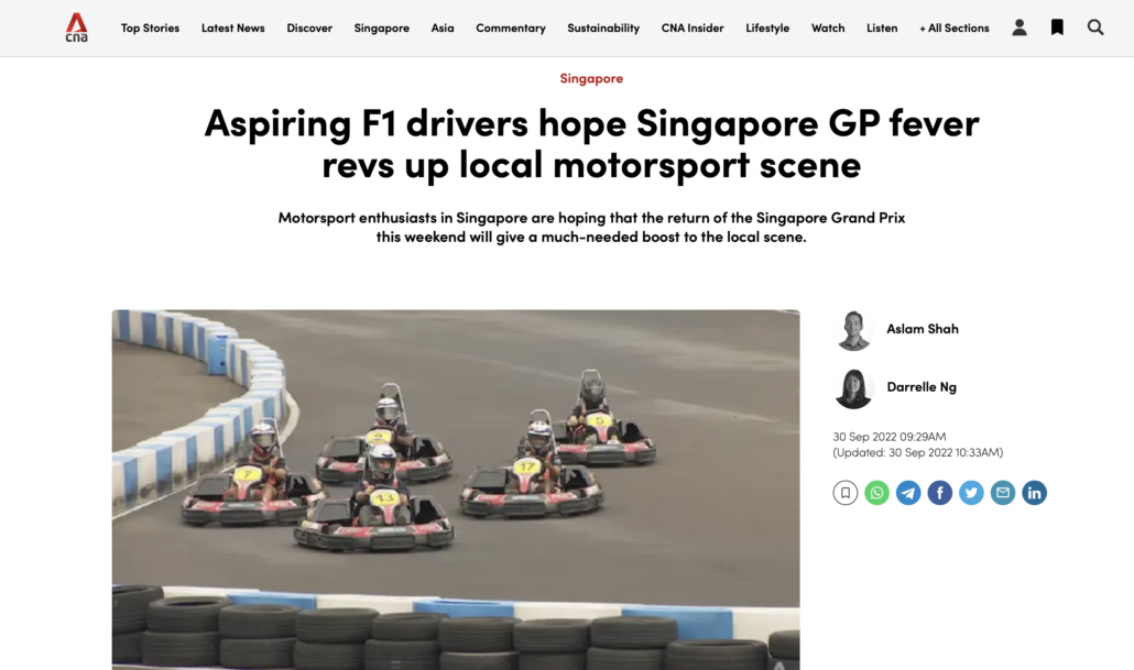 Aspiring F1 drivers Christian Ho